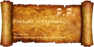 Pattyán Piroska névjegykártya